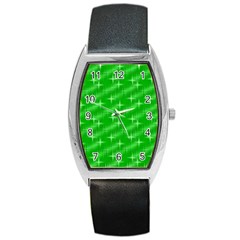 Many Stars, Neon Green Barrel Metal Watches