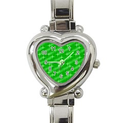 Many Stars, Neon Green Heart Italian Charm Watch by ImpressiveMoments