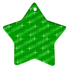 Many Stars, Neon Green Star Ornament (two Sides) 