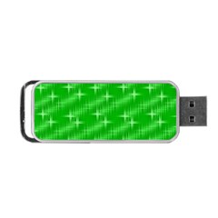 Many Stars, Neon Green Portable Usb Flash (two Sides)