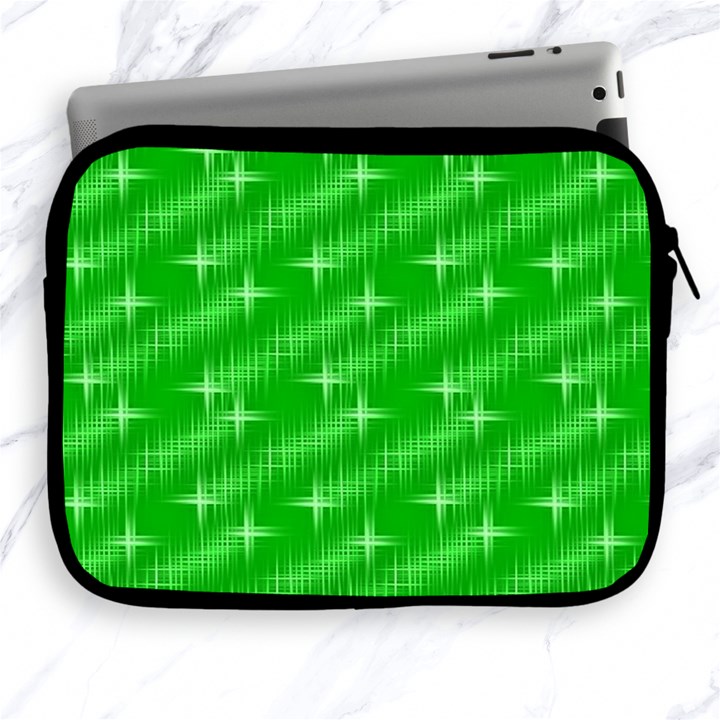 Many Stars, Neon Green Apple iPad 2/3/4 Zipper Cases