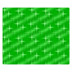 Many Stars, Neon Green Double Sided Flano Blanket (small) 