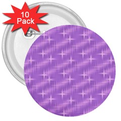 Many Stars, Lilac 3  Buttons (10 Pack) 