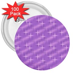 Many Stars, Lilac 3  Buttons (100 Pack) 