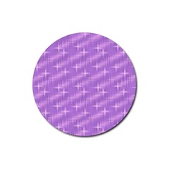 Many Stars, Lilac Rubber Round Coaster (4 Pack) 