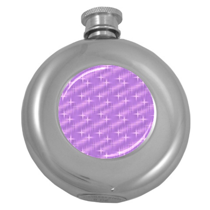 Many Stars, Lilac Round Hip Flask (5 oz)