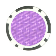 Many Stars, Lilac Poker Chip Card Guards