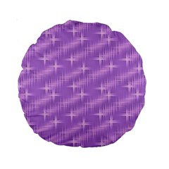 Many Stars, Lilac Standard 15  Premium Round Cushions