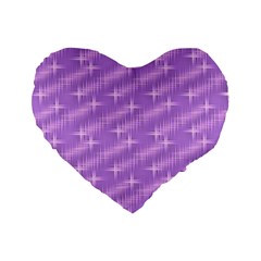 Many Stars, Lilac Standard 16  Premium Flano Heart Shape Cushions