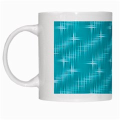 Many Stars,aqua White Mugs