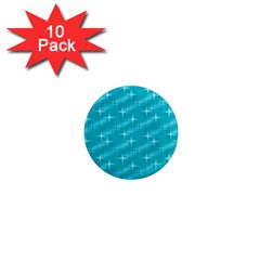 Many Stars,aqua 1  Mini Magnet (10 Pack) 