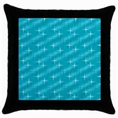 Many Stars,aqua Throw Pillow Cases (black)