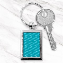 Many Stars,aqua Key Chains (rectangle) 