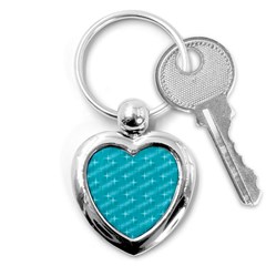 Many Stars,aqua Key Chains (heart) 