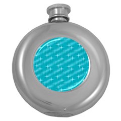 Many Stars,aqua Round Hip Flask (5 Oz)