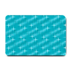 Many Stars,aqua Small Doormat  by ImpressiveMoments