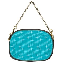 Many Stars,aqua Chain Purses (one Side) 