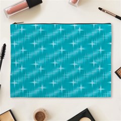 Many Stars,aqua Cosmetic Bag (xl)