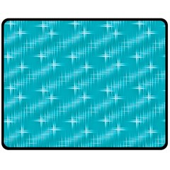 Many Stars,aqua Fleece Blanket (medium) 