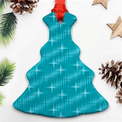 Many Stars,aqua Christmas Tree Ornament (2 Sides)