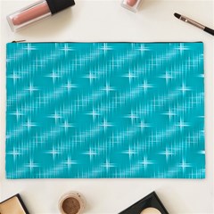 Many Stars,aqua Cosmetic Bag (xxl) 