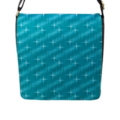 Many Stars,aqua Flap Messenger Bag (l) 