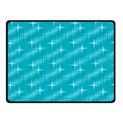 Many Stars,aqua Double Sided Fleece Blanket (small) 