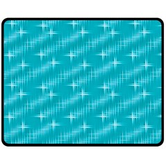 Many Stars,aqua Double Sided Fleece Blanket (medium) 