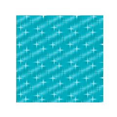 Many Stars,aqua Small Satin Scarf (square) 