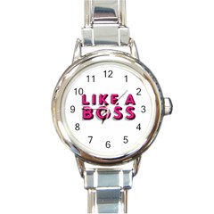 Like A Boss  Round Italian Charm Watches