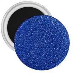 Sparkling Glitter Blue 3  Magnets