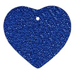 Sparkling Glitter Blue Ornament (Heart) 