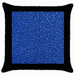 Sparkling Glitter Blue Throw Pillow Cases (Black)