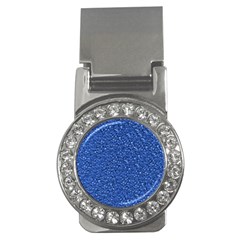 Sparkling Glitter Blue Money Clips (CZ) 