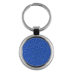 Sparkling Glitter Blue Key Chains (Round) 