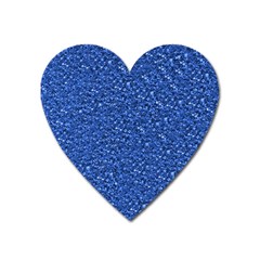 Sparkling Glitter Blue Heart Magnet