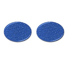 Sparkling Glitter Blue Cufflinks (Oval)