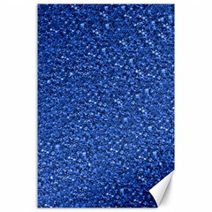 Sparkling Glitter Blue Canvas 24  x 36 