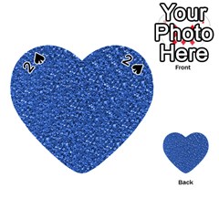 Sparkling Glitter Blue Playing Cards 54 (Heart) 