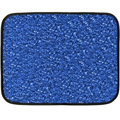 Sparkling Glitter Blue Fleece Blanket (Mini)