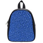 Sparkling Glitter Blue School Bags (Small)  Front