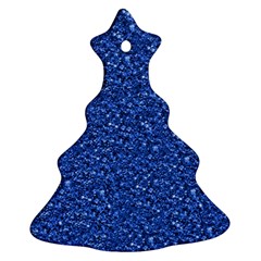 Sparkling Glitter Blue Christmas Tree Ornament (2 Sides)