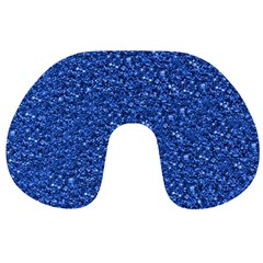 Sparkling Glitter Blue Travel Neck Pillows