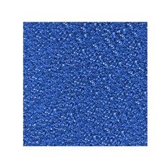 Sparkling Glitter Blue Small Satin Scarf (Square) 