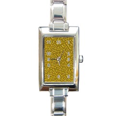 Sparkling Glitter Golden Rectangle Italian Charm Watches