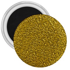 Sparkling Glitter Golden 3  Magnets