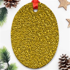 Sparkling Glitter Golden Ornament (oval) 