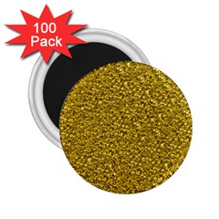 Sparkling Glitter Golden 2 25  Magnets (100 Pack) 