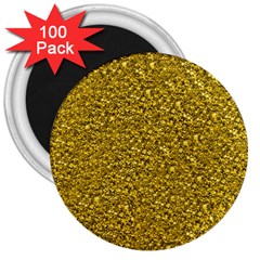 Sparkling Glitter Golden 3  Magnets (100 Pack)