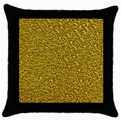 Sparkling Glitter Golden Throw Pillow Cases (black)